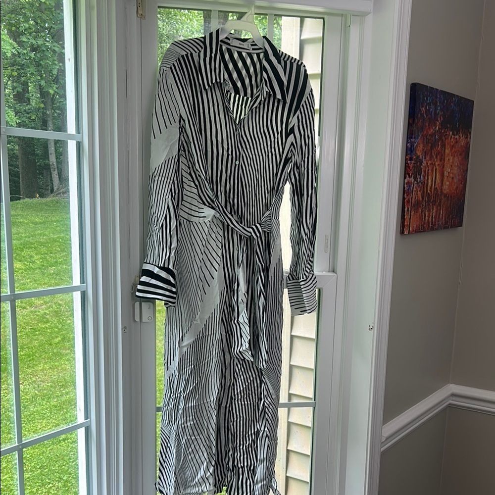 Striped Black and White Women's Dress